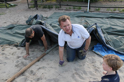 Tent opzetten